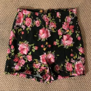 Floral High Waisted Shorts